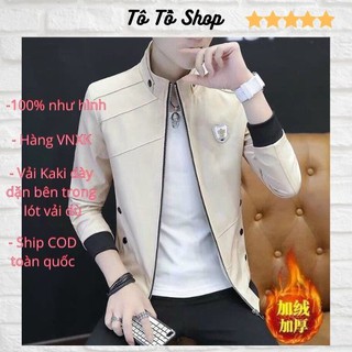 Áo Khoác Kaki Nam ❤️FREESHIP❤️ Áo Khoác Nam Chất Liệu Kaki Dày Dặn 2 Lớp Thời Trang 4 Mùa Hàng VNXK Tô Tồ Shop - AKKKN1