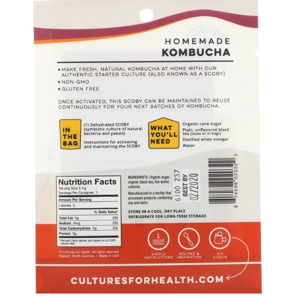 SCOBY – Gói men sống khởi đầu nuôi Kombucha