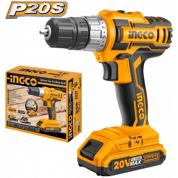 Máy khoan dùng pin INGCO CDLI20024. 20V có đèn led