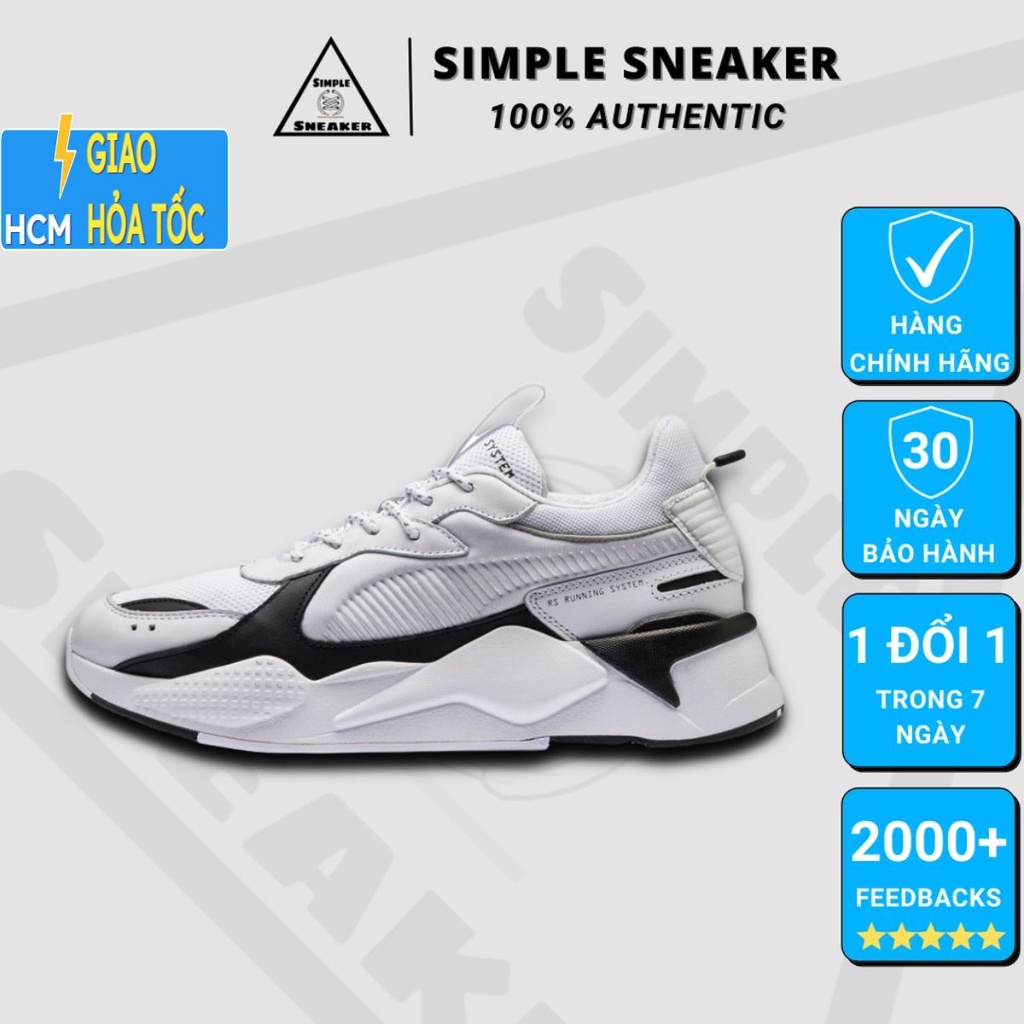 Giày Puma RS-X Core White Black 💙Hàng Chính Hãng💙Giày Puma RSX Sneaker Thể Thao Chuẩn Auth [36966601]