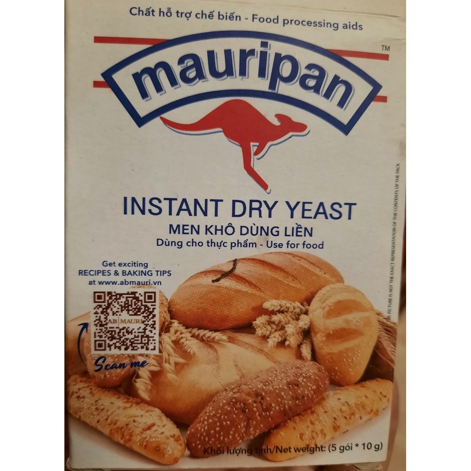 Men khô lạt Mauri instant dry yeast hộp 5 gói 10g