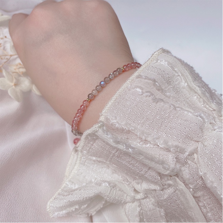 [Hàng Mới Về] Niche Vòng Tay Đính Pha Lê Mặt Trăng Xám Thiết Kế Mới Chính Hãng Niche