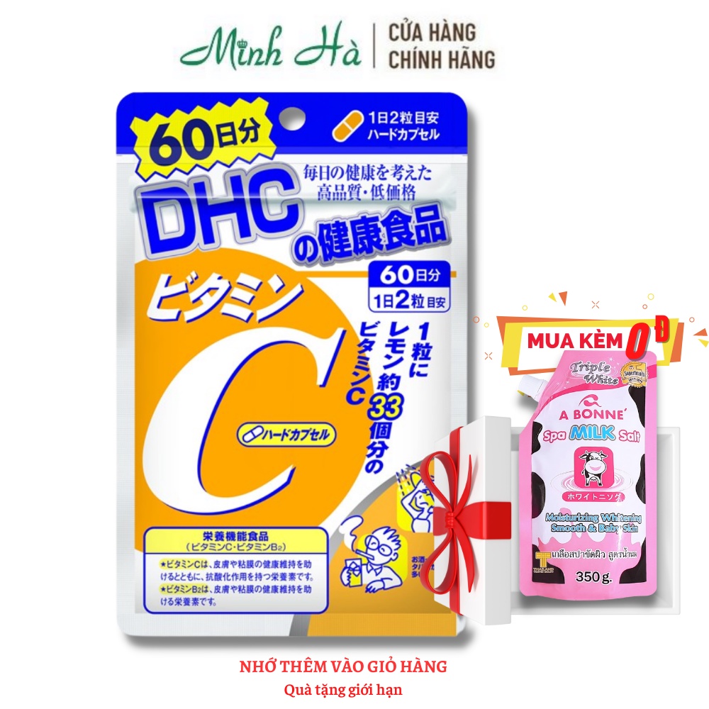 Viên uống Vitamin C DHC Nhật Bản hỗ trợ sáng da, giảm vết thâm