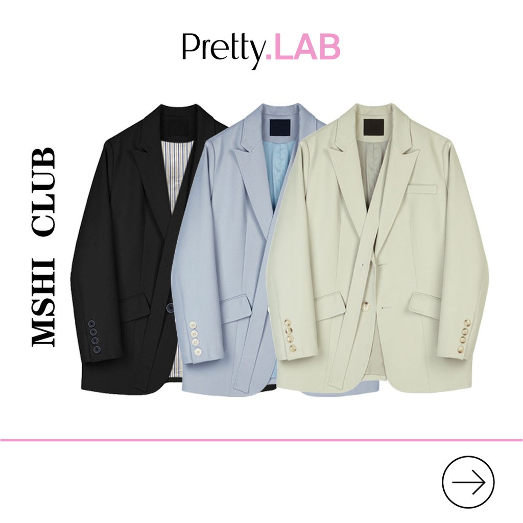 Áo khoác Blazers phong cách Hàn Quốc thương hiệu MSHI CLUB, Size S, M Key4 Lab