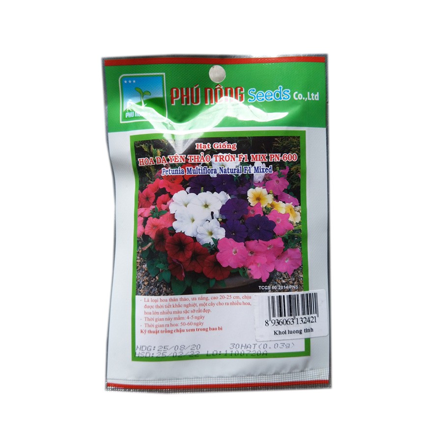 Hạt giống hoa Dạ Yên Thảo trơn Mix Phú Nông (Vườn Sài Gòn - Vuon Sai Gon) hạt giống chắc khỏe tỉ lệ nẩy mầm 98%