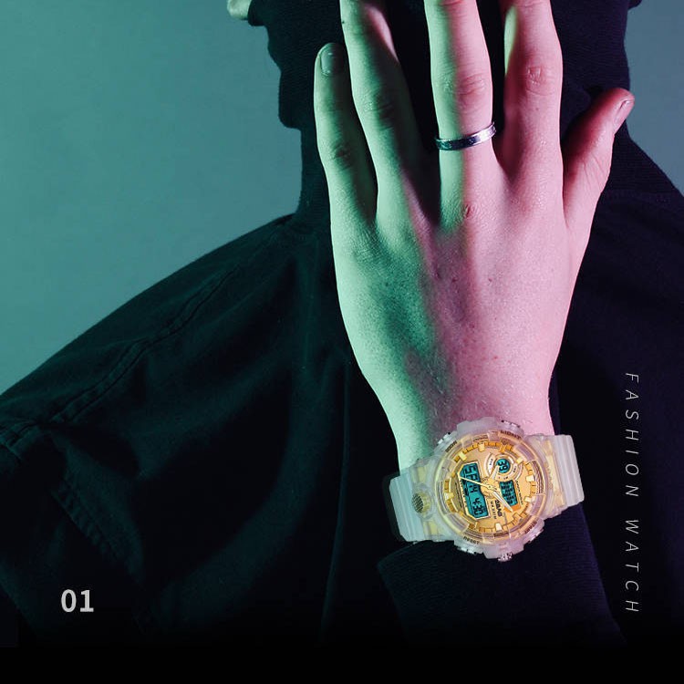 Đồng Hồ Nữ SBAO S8029-1 USA Sports - 2 Máy Kim và Điện Tử Mạnh Mẽ Dây Silicone Bền C | BigBuy360 - bigbuy360.vn