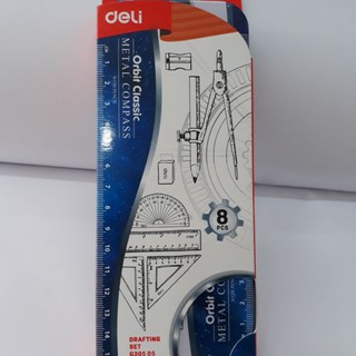 Bộ compa, thước kẻ deli g30505