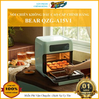 [Hoànmax200k +BH Chính Hãng 18Th] Nồi chiên không dầu đối lưu BEAR QZG-A15V1 10L màu xanh mint bảo hành 12 tháng