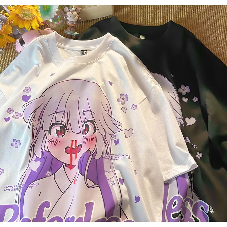 Áo Thun Tay Ngắn In Hình Nhân Vật Anime Thời Trang Mùa Hè Dành Cho Cặp Đôi