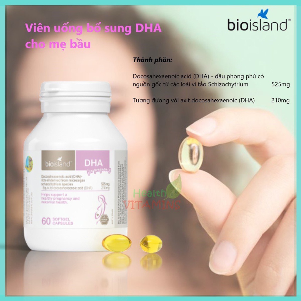 Viên uống Dha bầu Bioisland Úc, 60 viên