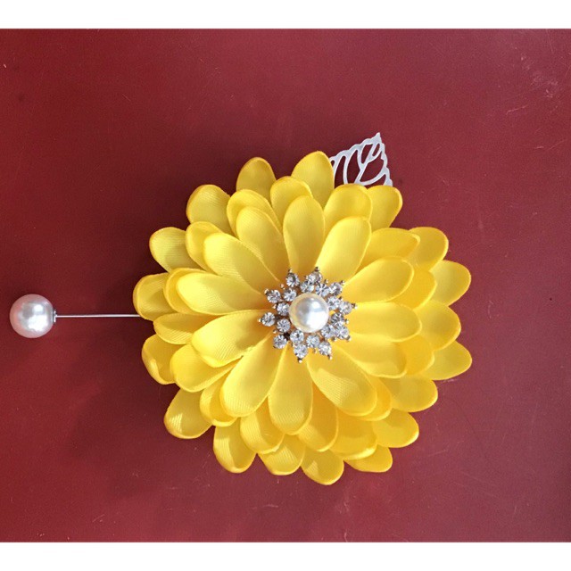 Hoa Cúc Cài Áo - Phụ Kiện Thời Trang - Tag Hoa Cúc Cài Áo, Kiểu Cài Áo Hoa Có Ghim, Cài Áo Handmade - Cài Váy Đầm Cao