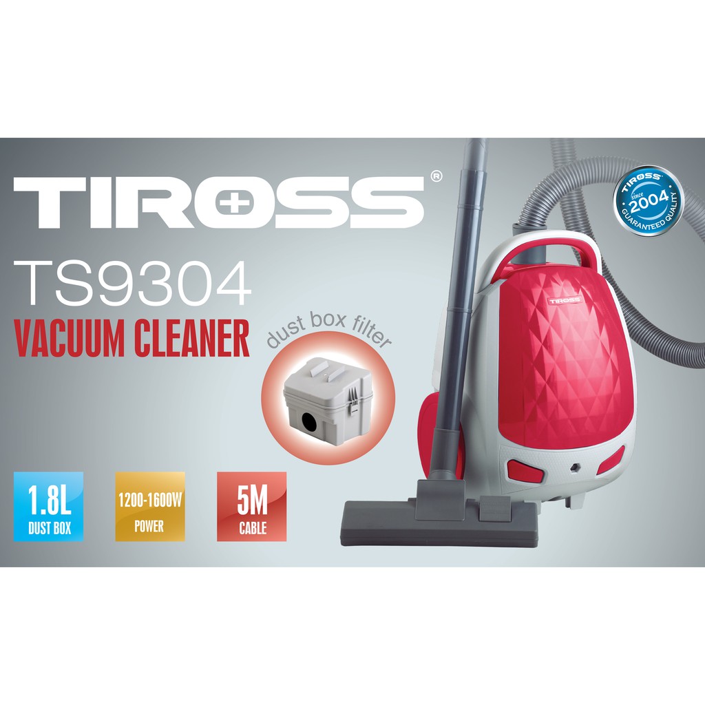 [Tiross123] Máy Hút Bụi Tiross TS9304 ,SP Chính Hãng, Bảo Hành 12 Tháng, SX Tại Malaysia