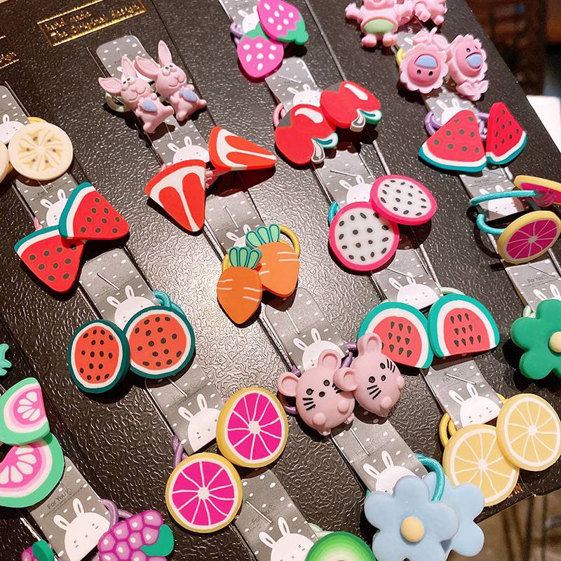 Set 5 Dây Buộc Tóc Đính Hoa Cho Bé Gái