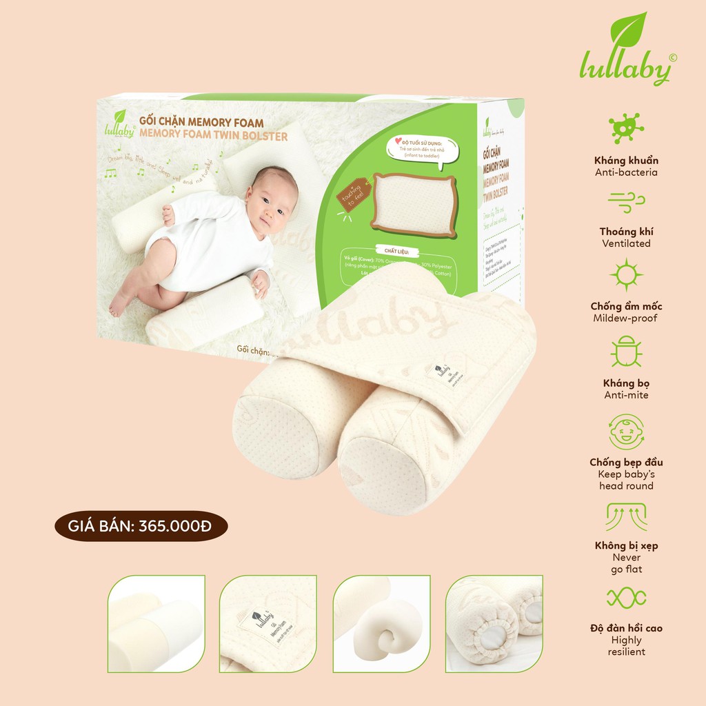 LULLABY - Set gối đầu gối chặn cho bé