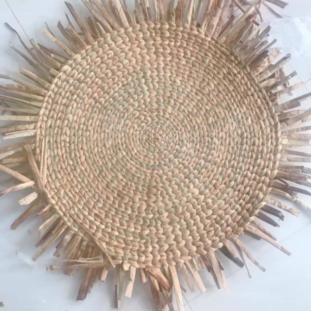 Thảm lục bình size 37cm trang trí, phụ kiện chụp ảnh decor đẹp, cói