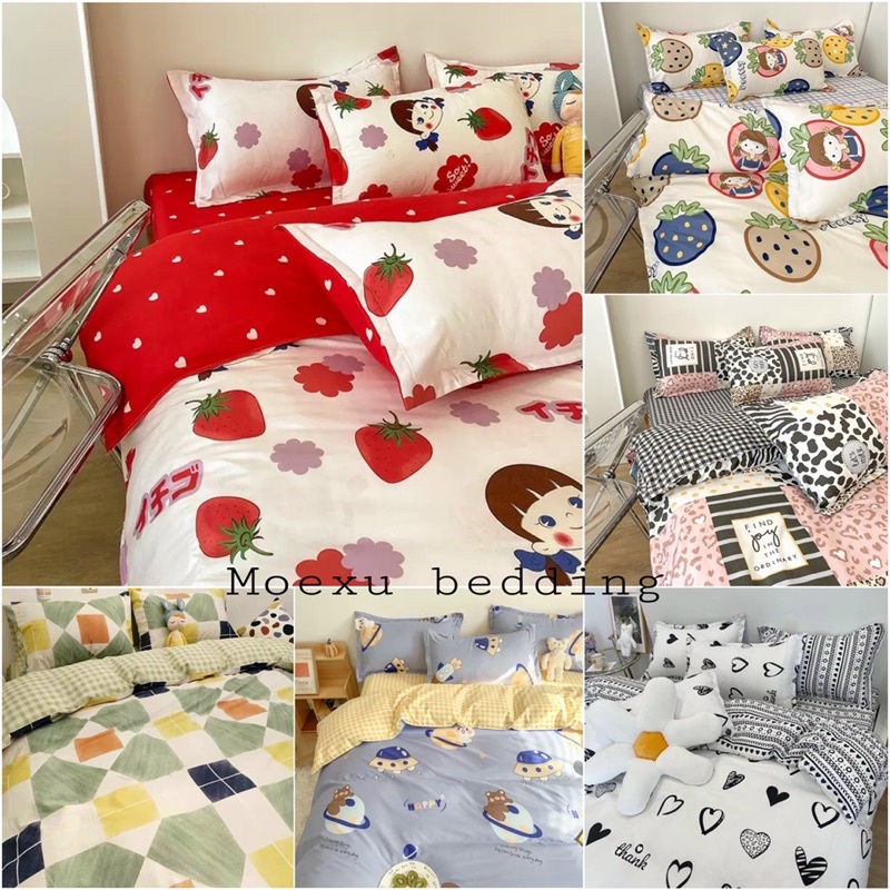 Bộ Chăn Ga Gối Cotton 3D poly hoạ tiết đáng yêu dành cho các bé ❤️ đủ các size tặng kèm vỏ gối ôm cùng bộ