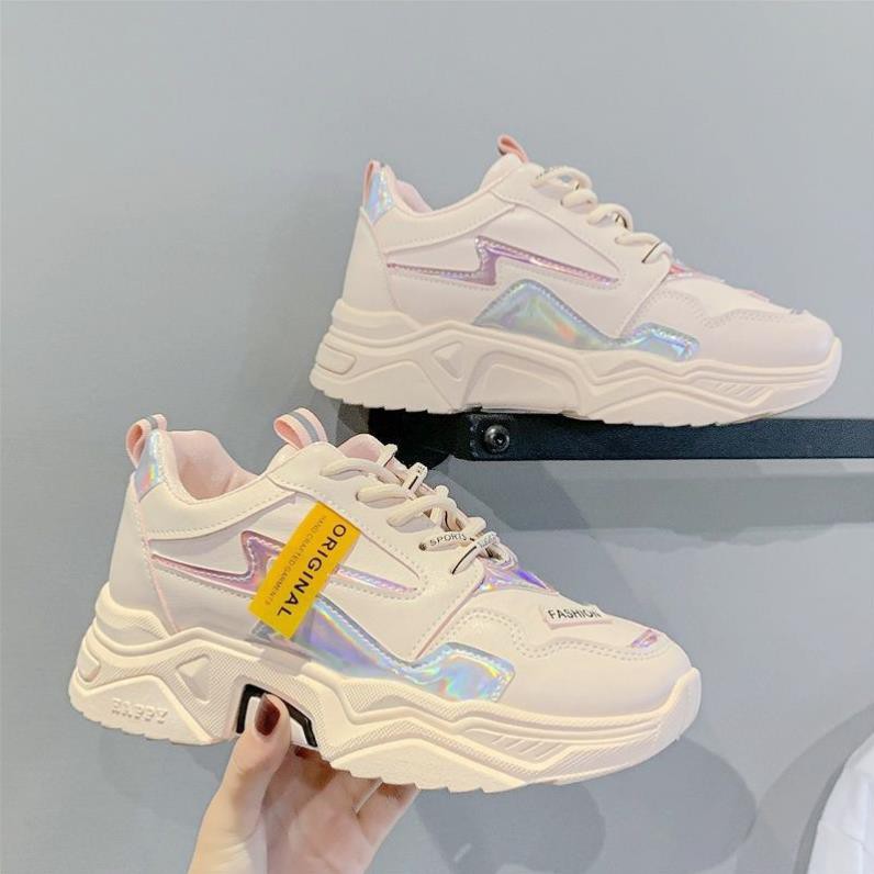 Giày Thể Thao Màu Trắng Thoáng Khí Năng Động Thời Trang Cho Nữ