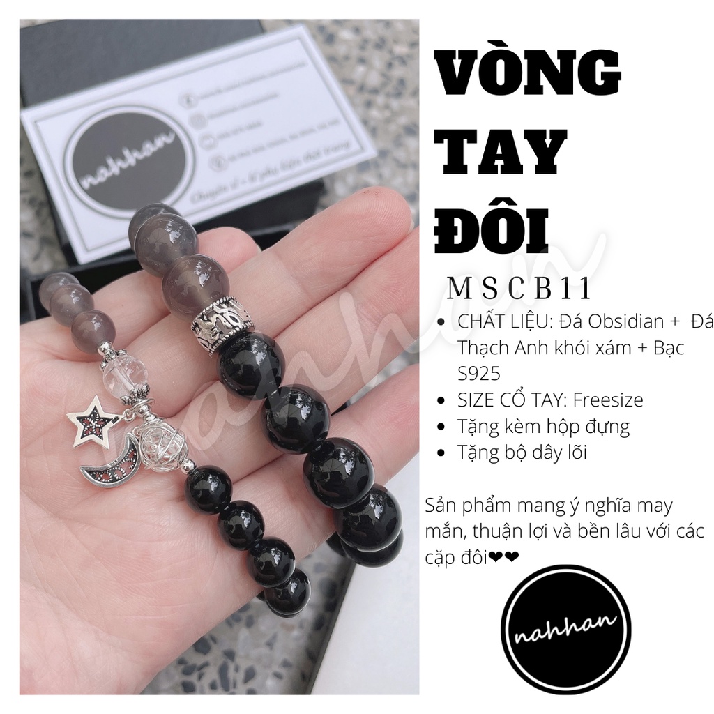 Vòng tay đôi MSCB11 , lắc tay nam nữ , 100% tự nhiên kết hạt sáng bóng thanh lịch và đơn giản , phukiennahhan | BigBuy360 - bigbuy360.vn