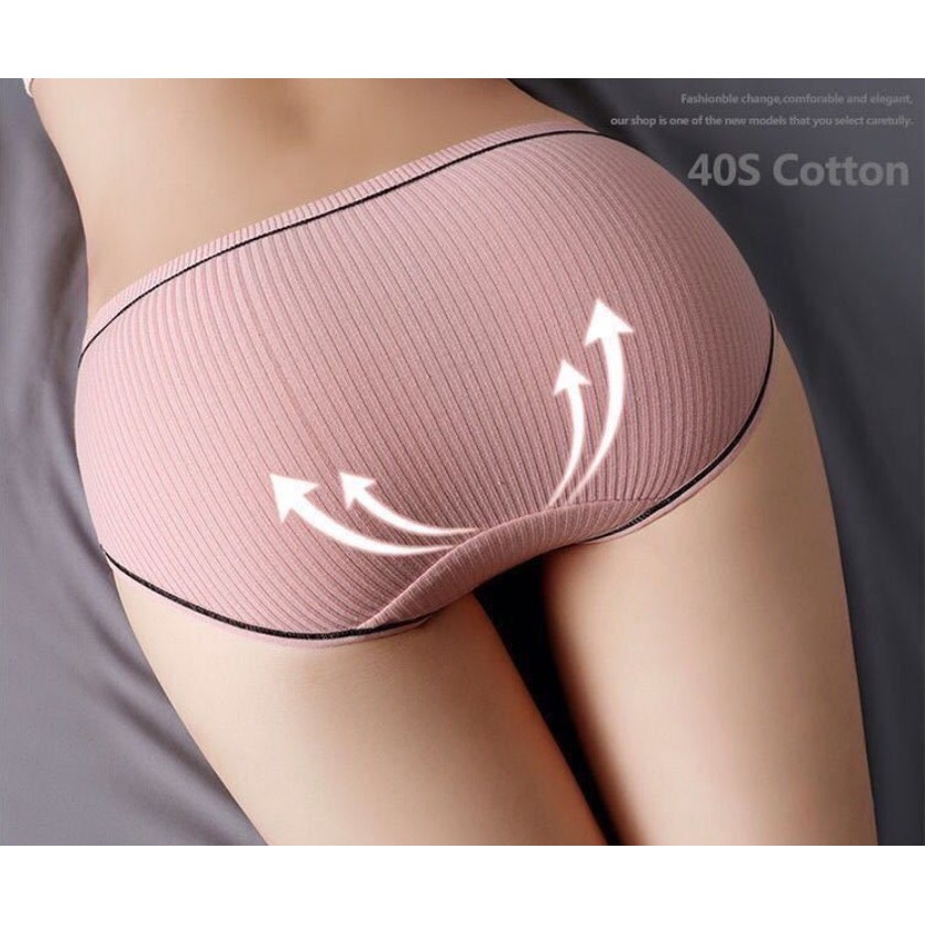 Quần lót nữ cotton thun gân, trẻ trung, thoải mái, thoáng mát (MS 03033) Anna Shop | BigBuy360 - bigbuy360.vn