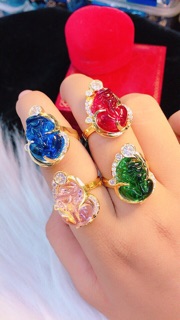 Nhẫn phong thuỷ tỳ hưu màu đen