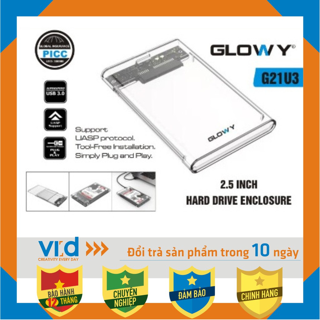 Box ổ cứng, HDD Box Gloway, Orico ( GL.W1, GL.B1, 2020U3, 2577U3 ) USB 3.0 - Sản phẩm chính hãng - Bảo hành 12 tháng !!!