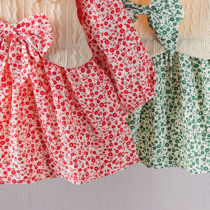 Đầm DàI Tay In Hoa Cho Bé GáI (0-4 TuổI)