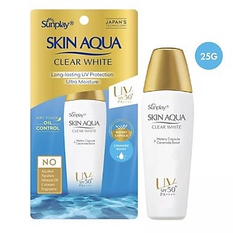 Kem chống nắng dưỡng da trắng mịn Sunplay Skin Aqua Clear White SPF50+, PA++++ 25gr