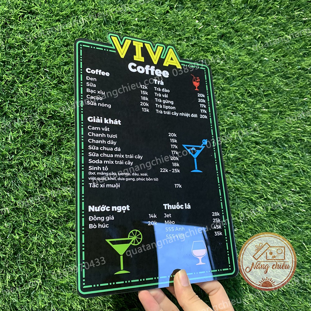 Menu quán cà Phê _ Menu in và thiết kế theo yêu cầu