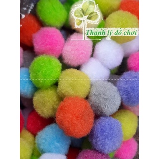 Hạt pom pom nhiều màu làm slime