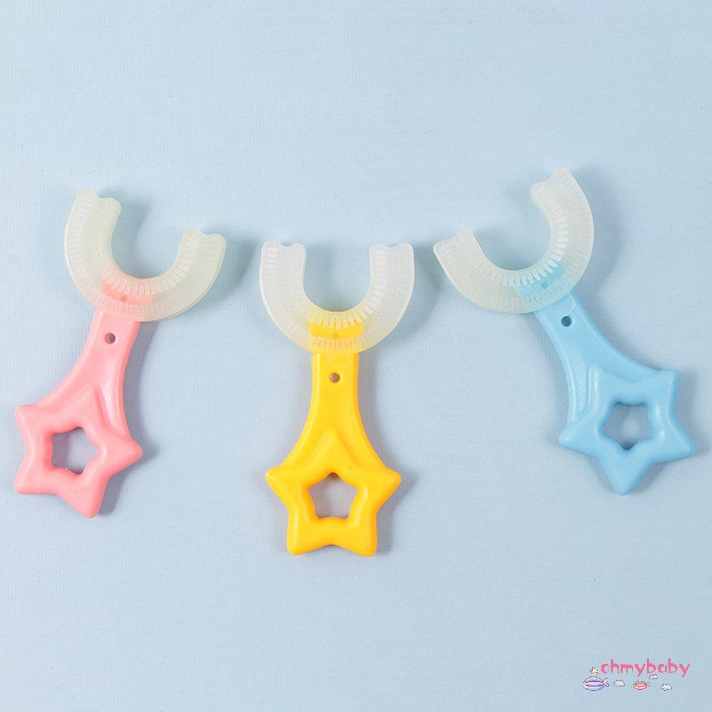 [Hàng mới về] Bàn chải đánh răng cao su mềm kiểu chữ U dành cho trẻ em