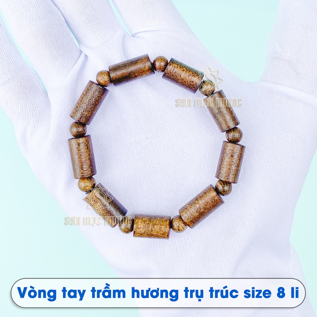 Vòng tay trầm hương phong thủy trụ trúc Sơn Mộc Hương vòng đeo tay nam nữ may mắn tài lộc Học Viện Quân Y Việt Nam
