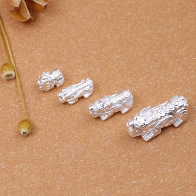 999 sterling bạc Vòng đeo tay phụ kiện Kỳ Lân Chân Bạc Vòng đeo tay Vòng cổ mặt dây chuyền Keychain Tự Làm Thủ Công bện 