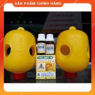 COMBO 2 ĐÈN BẪY CÔN TRÙNG + 1 HỘP THUỐC DẪN DỤ RUỒI VÀNG