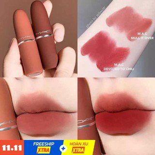 [GIÁ SỈ] Son Mac chính hãng Ruby Woo, Chili, Marrakesh màu cam cháy đỏ gạch cam đất chuẩn Auth date tới 2023