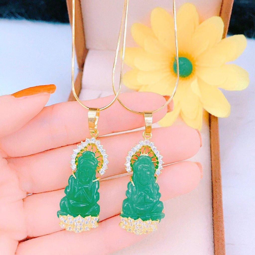 Dây Chuyền Nữ Mặt Phật Quan Âm - Tặng kèm hộp trang sức - Không như hình có quyền trả lại