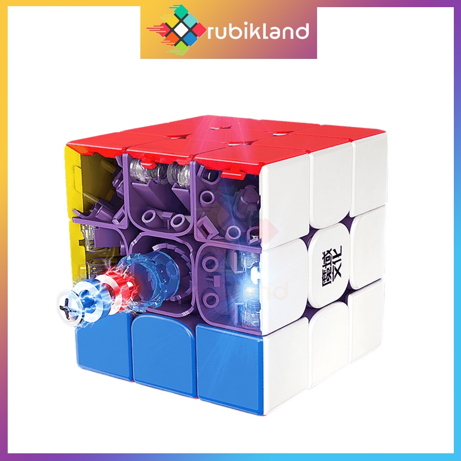 Rubik 3x3 WR M 2021 Maglev Nhựa Tím MoYu Nam Châm Dòng Cao Cấp Flagship Rubic 3 Tầng Stickerless Đồ Chơi Trí Tuệ Trẻ Em