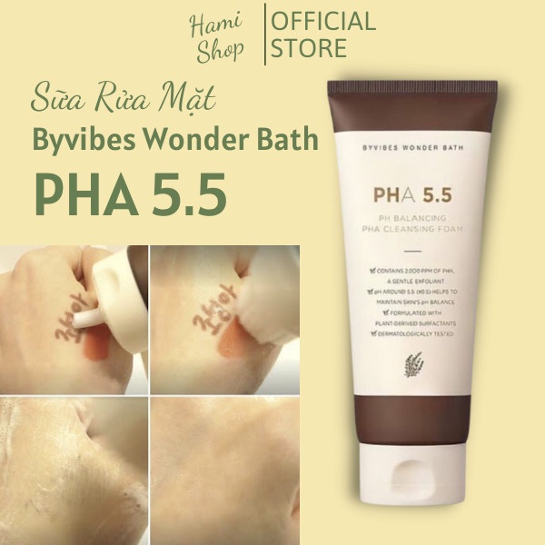 Sữa Rửa Mặt Byvibes Wonder Bath PHA 5.5 Dịu Nhẹ 130ml