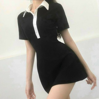 [ COMBO MUA 3 LOẠI FREESHIP ] Đầm Polo phối cổ Chang Chang