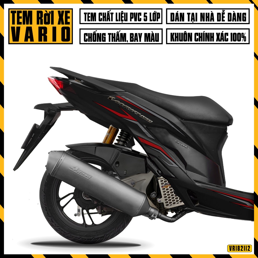 Tem Rời Dán Xe Vario/Click 125 150 Độc Đáo | VR182112TC | Decal Chế Dán Xe Máy Chống Nước, Bền Màu