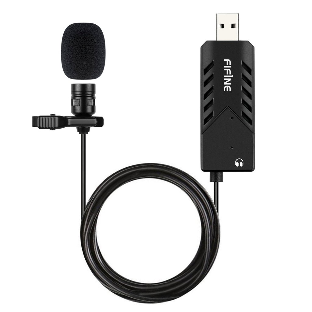 FIFINE K053 - HÀNG CHÍNH HÃNG - Mic thu âm cài áo có dây dành cho Máy tính cổng USB