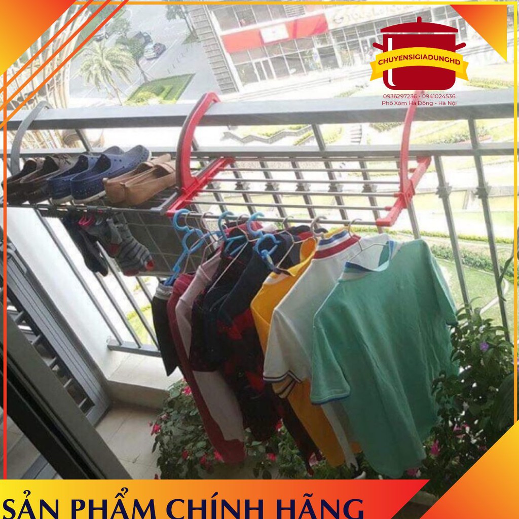 Giàn phơi đồ đa năng treo ban công tiện dụng