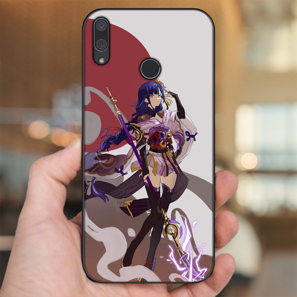 Ốp lưng Huawei Y9 2019 viền đen in hình Raiden Shogun Genshin Impact