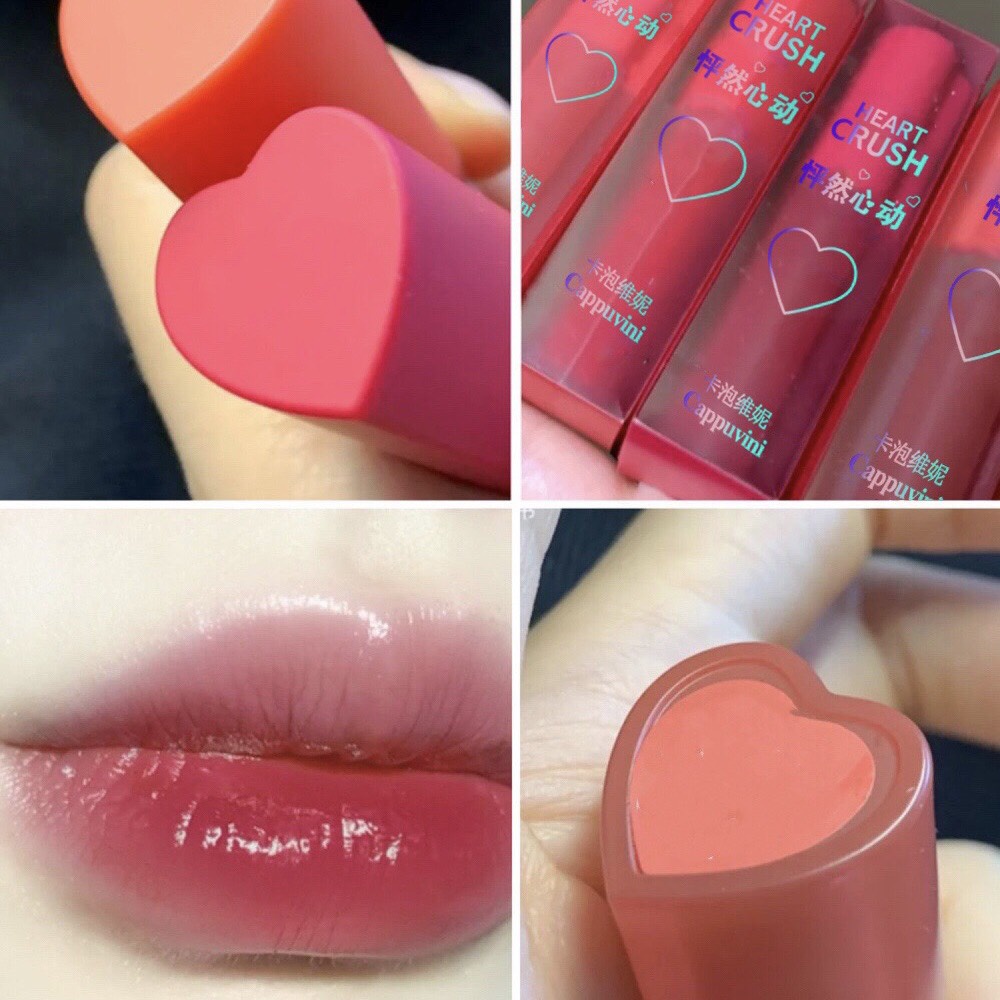 Son kem bóng CAPPUVINI Mirror Light Lip Glaze mềm mịn  Heart Crush The Heart Of The Mirror WaterCAPU09 CAPU31