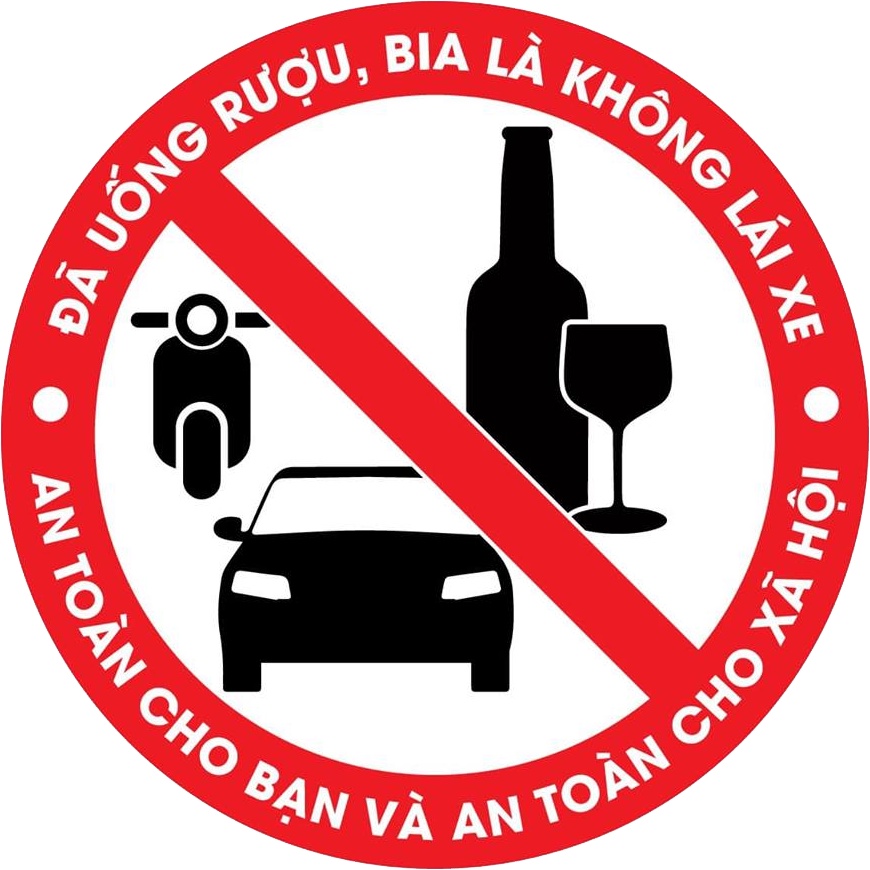 Hình dán xe hơi ĐẪ UỐNG RƯỢU BIA KHÔNG LÁI XE, hình dán xe hơi