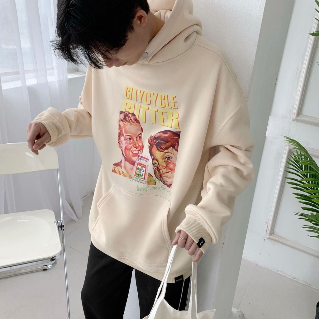 Áo hoodie local brand butter LEILA STORE - áo nỉ dài tay có mũ form rộng dáng unisex | BigBuy360 - bigbuy360.vn
