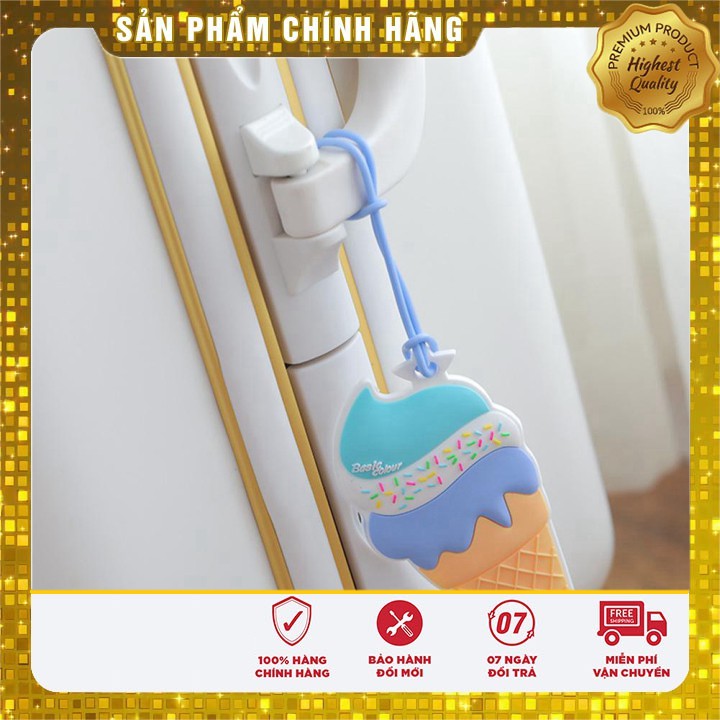 Name tag gắn vali du lịch hình Ice Cream xinh xắn