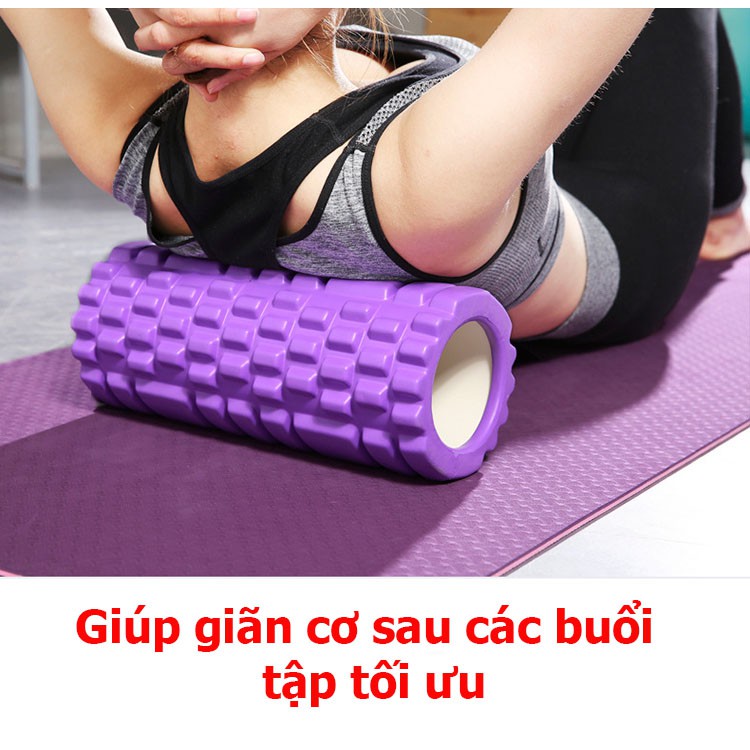 [ GIÁ HỦY DIỆT ] Con Lăn Foam Roller Massage, Dãn Cơ Tập Gym,Yoga Hàng Chuẩn 33 x 14 cm