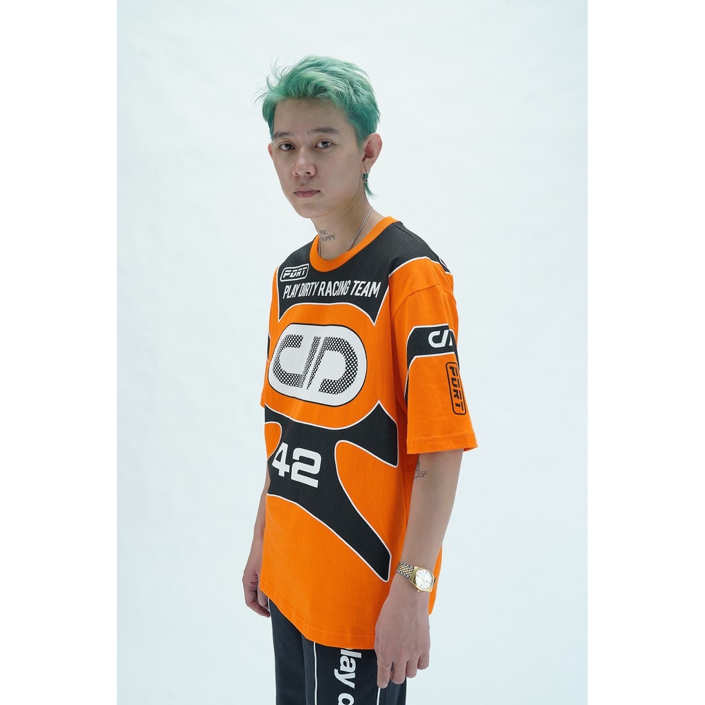 Áo Thun Tay ngắn Chất liệu cotton Kiểu dáng unisex Racing- PLAY DIRTY STREETWEAR