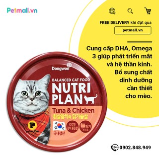 Pate mèo Nutri Plan Tuna & Chicken - 160g