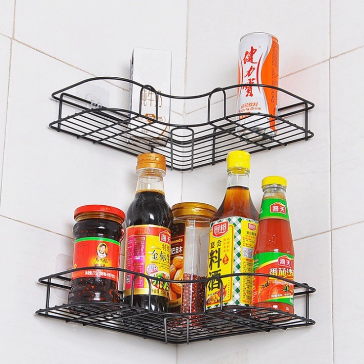 Kệ đựng đồ đa năng Kệ góc dán tường nhà tắm bằng kim loại